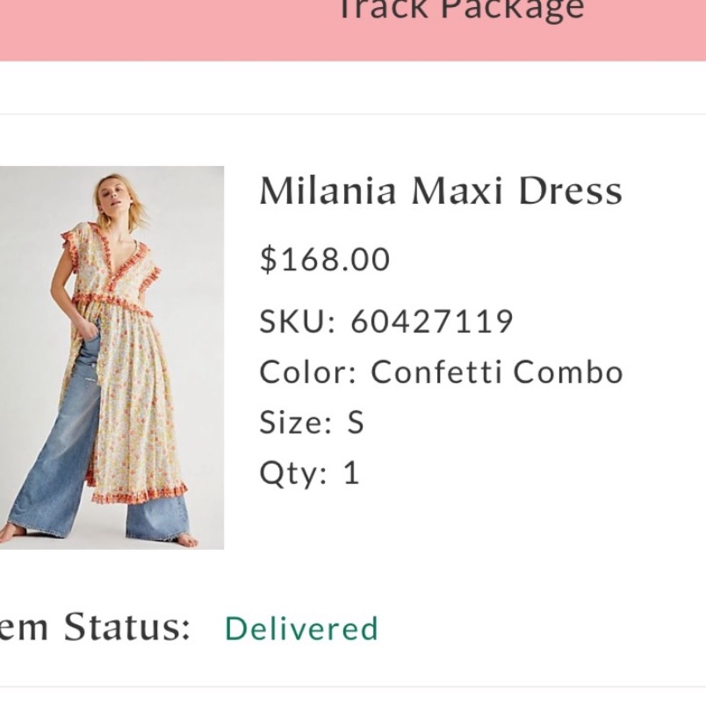 FREE PEOPLE MILANA MAXI DRESS IN SMALL NEVER WORN BUT TAGS WERE REMOVED